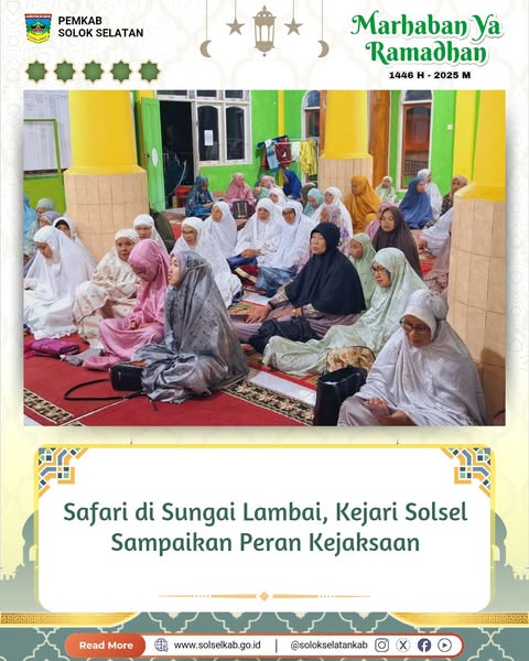 Safari di Sungai Lambai, Kejari Solsel Sampaikan Peran Kejaksaan